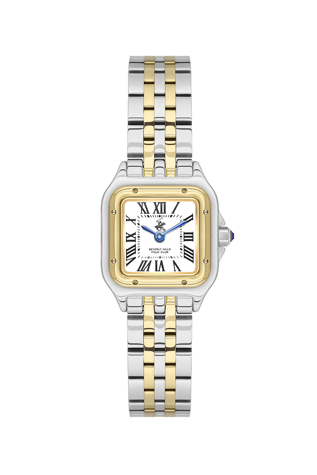 Beverly Hills Polo Club Roman Numeral Two-Tone Square Watch BP3600C.231