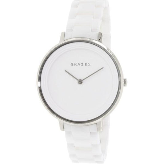 Skagen Ditte White Ceramic Bracelet Ladies Watch SKW2300