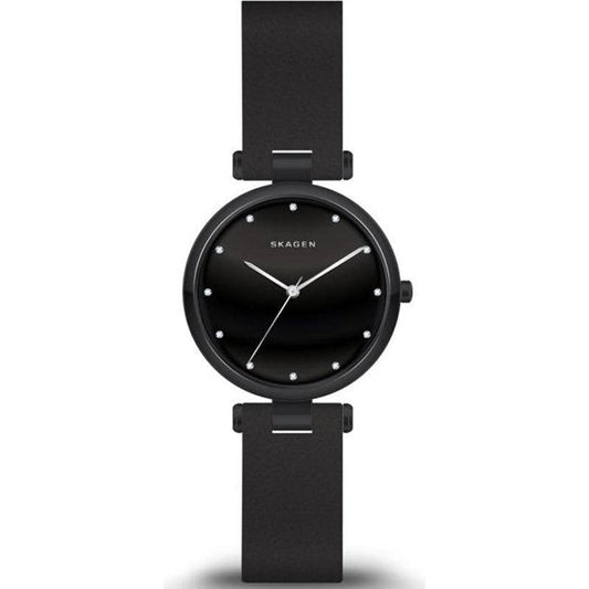 Skagen 'Tanja' Black Leather Women's Watch SKW2515