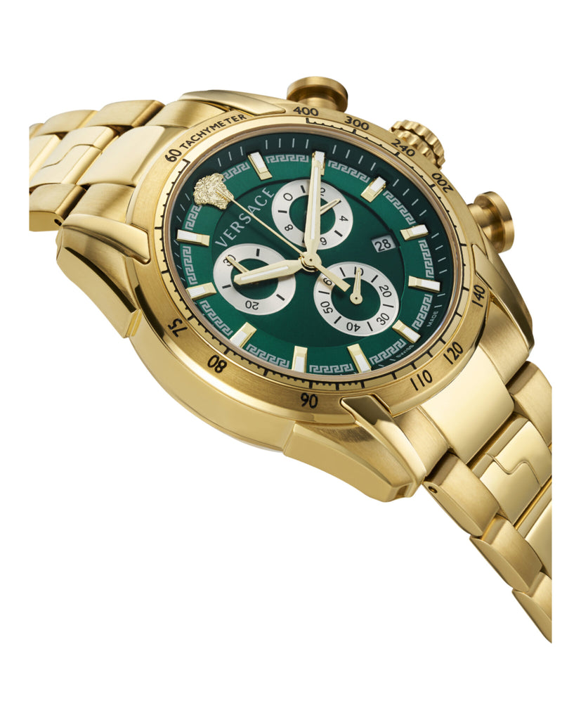 Versace V-Ray Chronograph Green Dial Men's Watch VE2I00621 - Dawson Watches #2