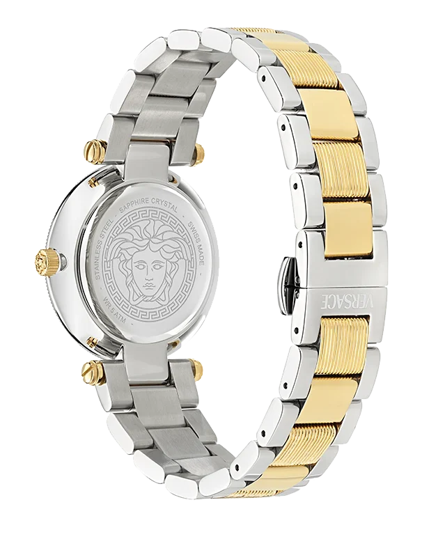 Versace Reve Gold Dial Two-Tone Steel Strap Swiss Movt Women's Watch - VE8B00324