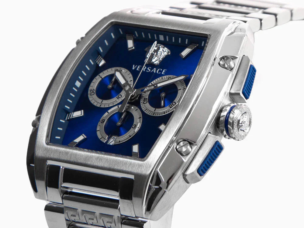 Versace Dominus Stainless Steel Rectangular Dial Quartz Men Watch - VE6H00423