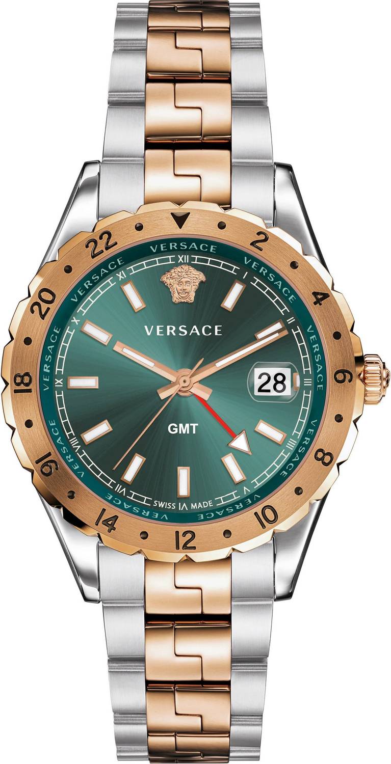 Versace Hellenyium Two-Tone Green Dial Men's Watch  V11050015 - Dawson Watches
