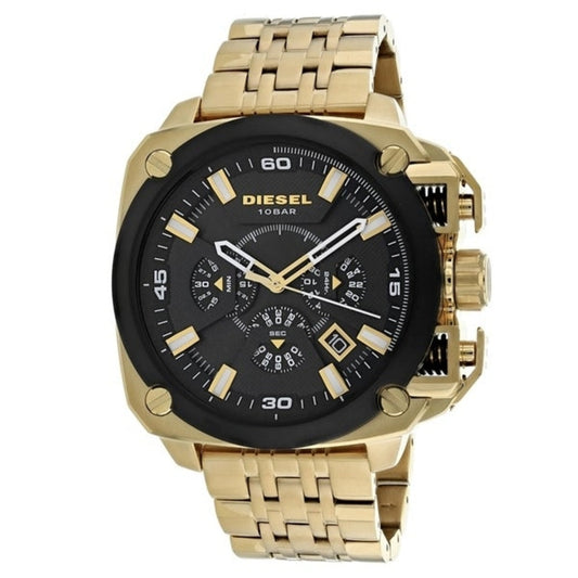Diesel Big Daddy DZ7378 316L gold stainless steel 100m water-resistant