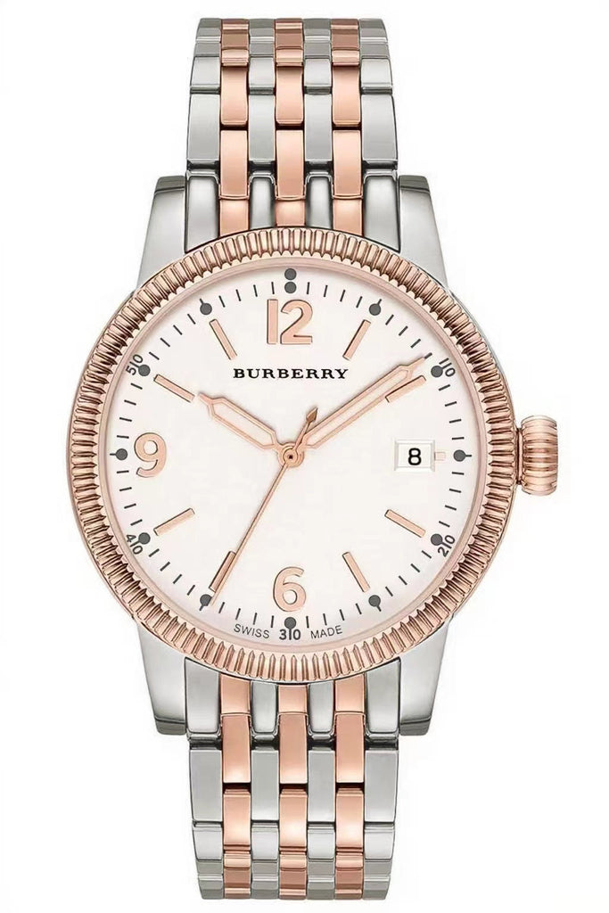 Burberry Analog White Dial Two Tone Steel Strap Watch for Women - BU7872 BU7872 - Image 1