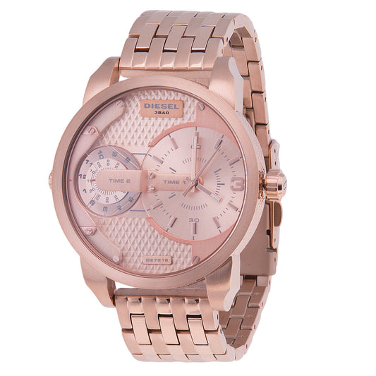 Diesel Mini Daddy DZ7318 316L rose-gold stainless steel 3ATM (30m) water resistant Dual time zones (GMT)