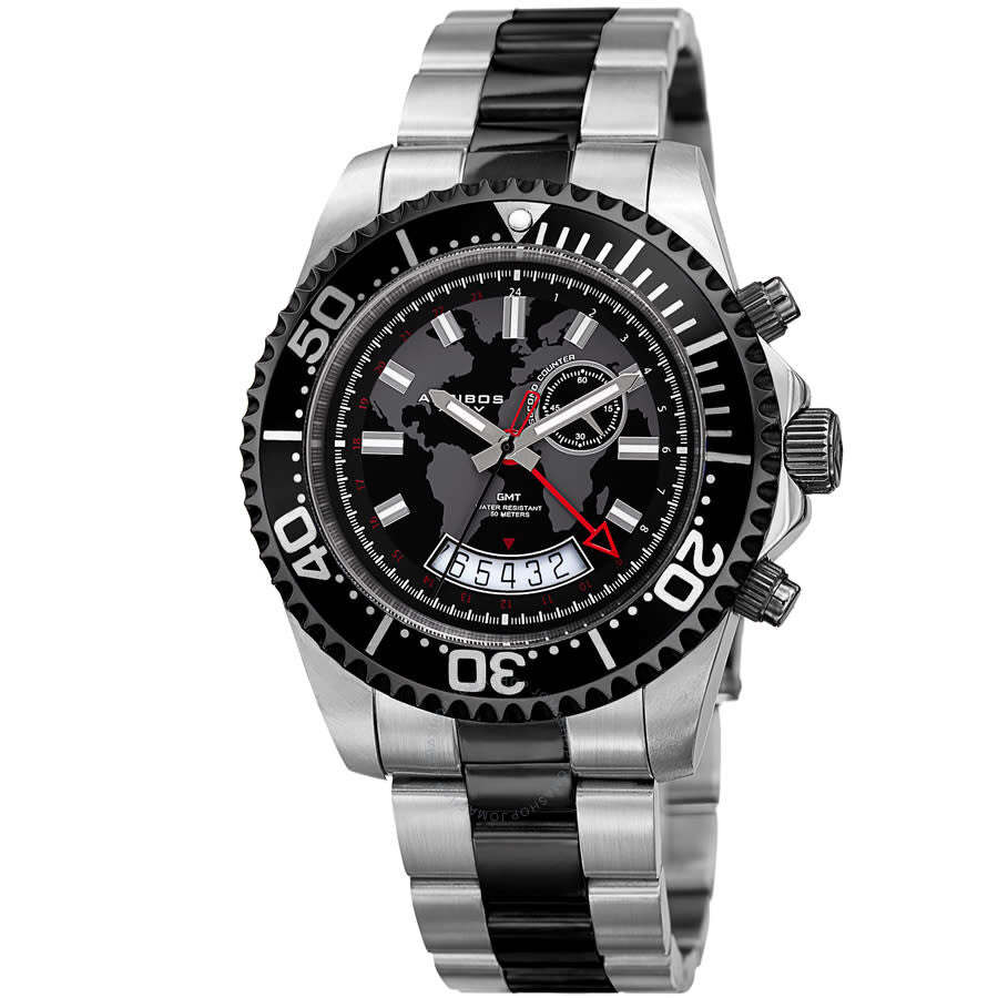 Akribos XXIV Men's Casual Quartz Black Dial Men's Watch P50173 - The Watches Men & Co