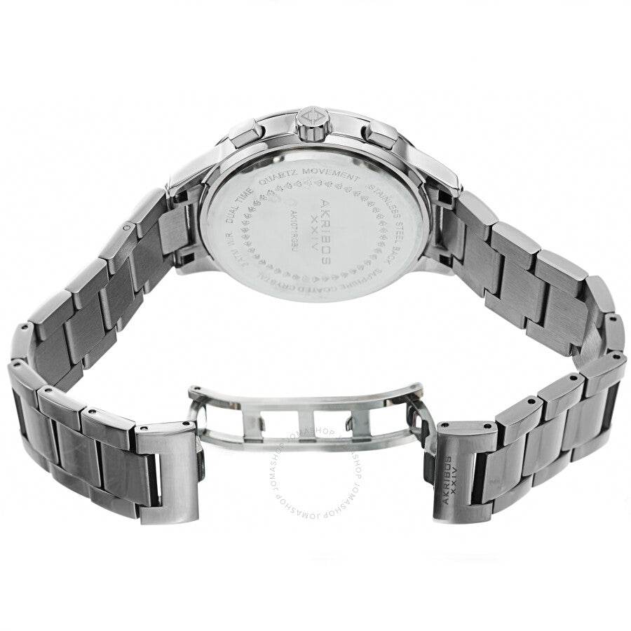 Akribos XXIV Quartz Blue Dial Stainless Steel Men's Watch AK1071SSBU - The Watches Men & Co #4