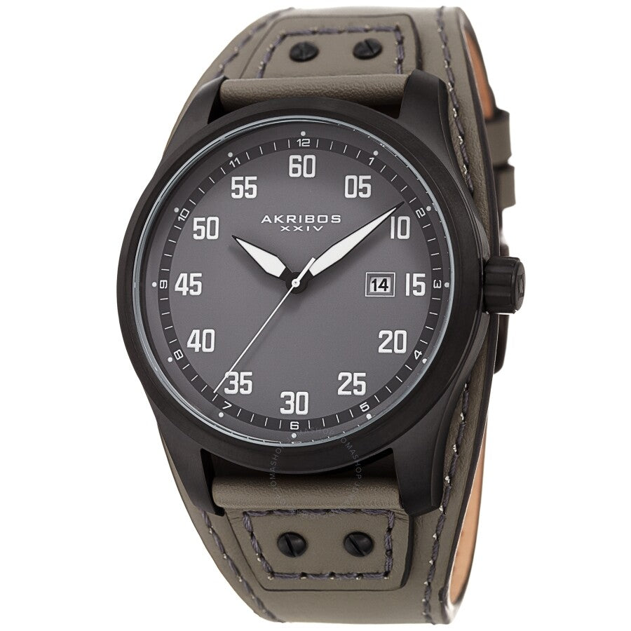 Akribos XXIV Quartz Grey Dial Men's Watch AK1024GN - The Watches Men & Co