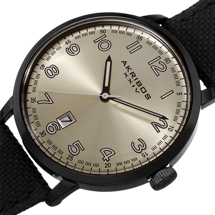 Akribos XXIV Quartz Silver Dial Men's Watch AK1025BK - The Watches Men & Co #2