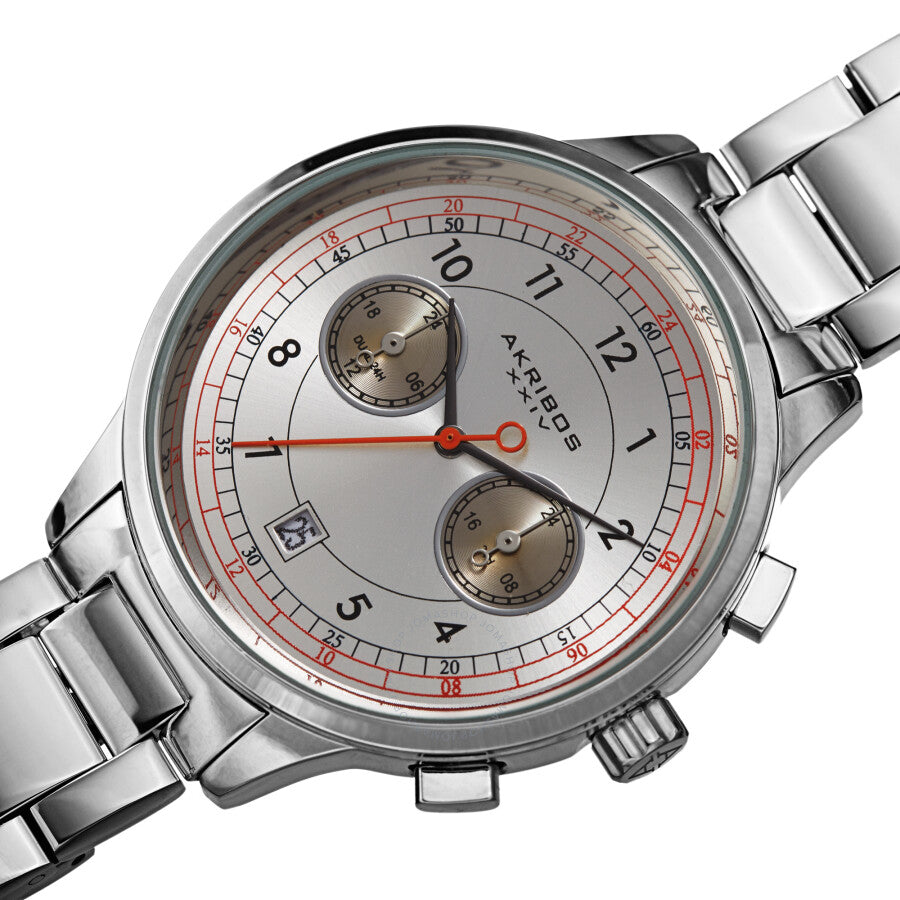 Akribos XXIV Quartz Silver Dial Men's Watch AK1071SS - The Watches Men & Co #2