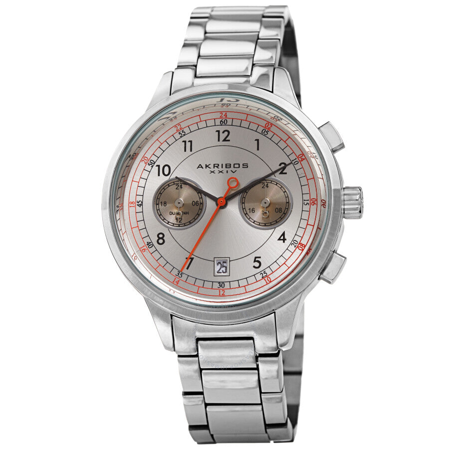 Akribos XXIV Quartz Silver Dial Men's Watch AK1071SS - The Watches Men & Co