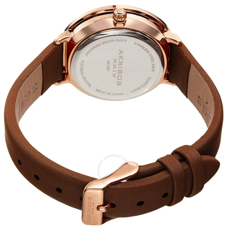 Akribos XXIV Quartz White Dial Ladies Watch AK1093BR - The Watches Men & Co #4