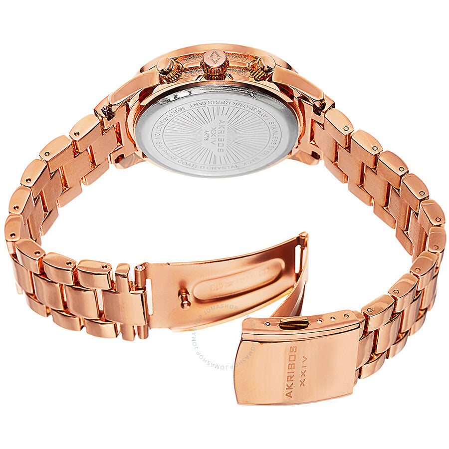 Akribos XXIV Rose Dial Rose Gold-tone Ladies Watch AK776RG - The Watches Men & Co #3