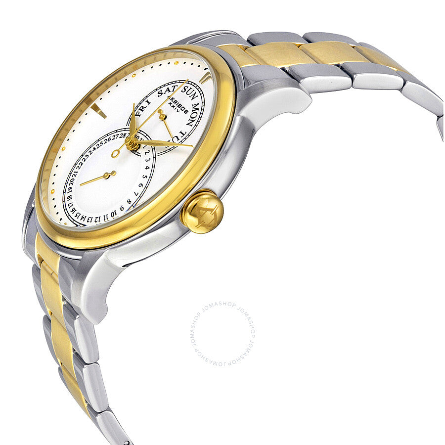 Akribos XXIV White Matte Dial Two-tone Men's Watch AK728TTG - The Watches Men & Co #2
