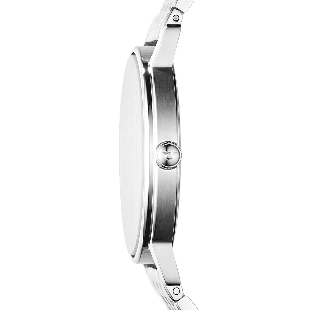 Emporio Armani Kappa Quartz Grey Dial Silver Mesh Bracelet Watch AR11068