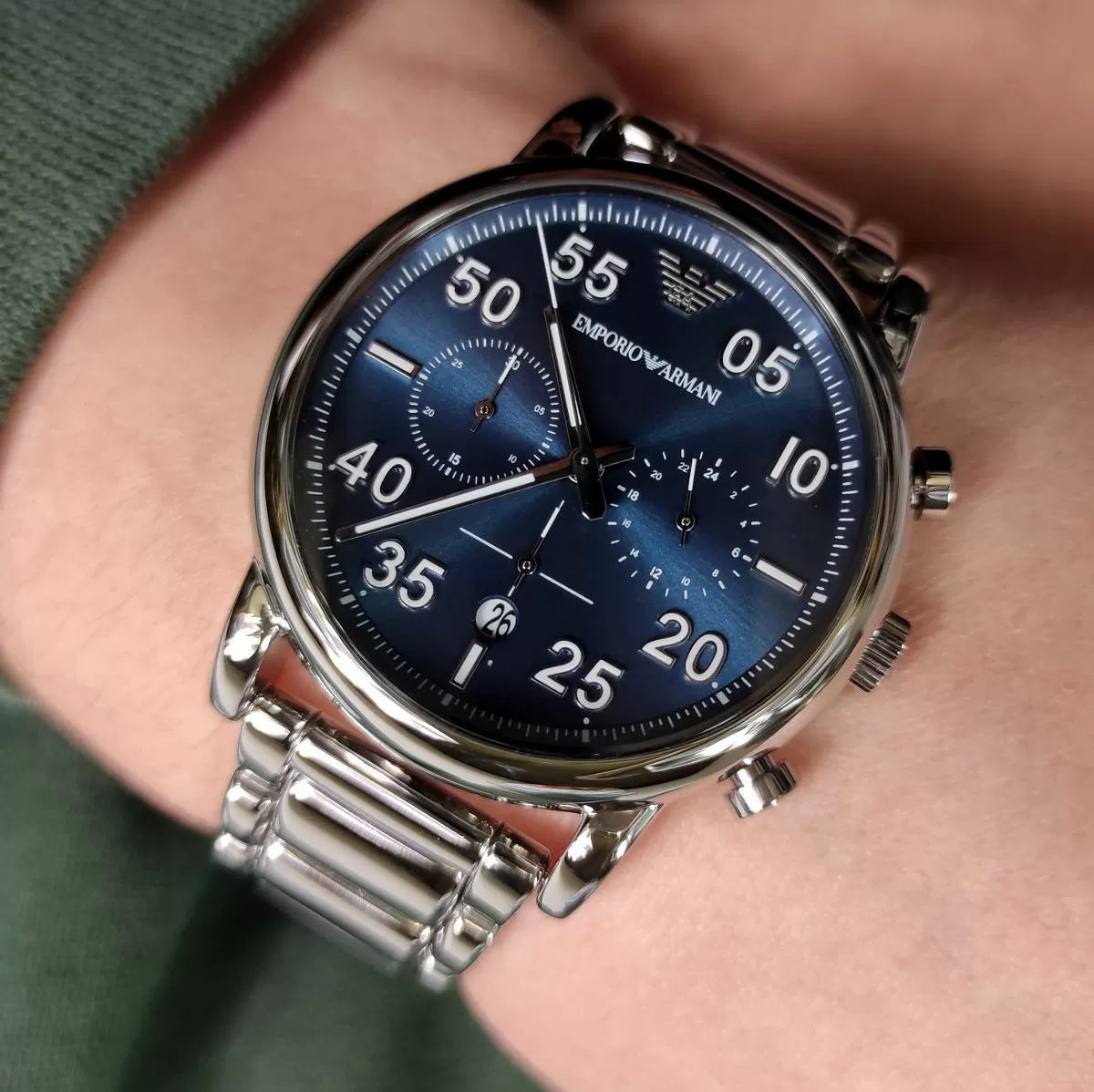 Emporio Armani Luigi Chronograph Quartz Blue Dial Men's Watch AR11132