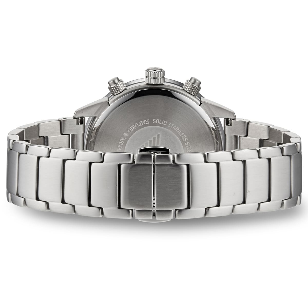 Emporio Armani Metallic Chronograph Blue Dial Silver Watch - AR11306