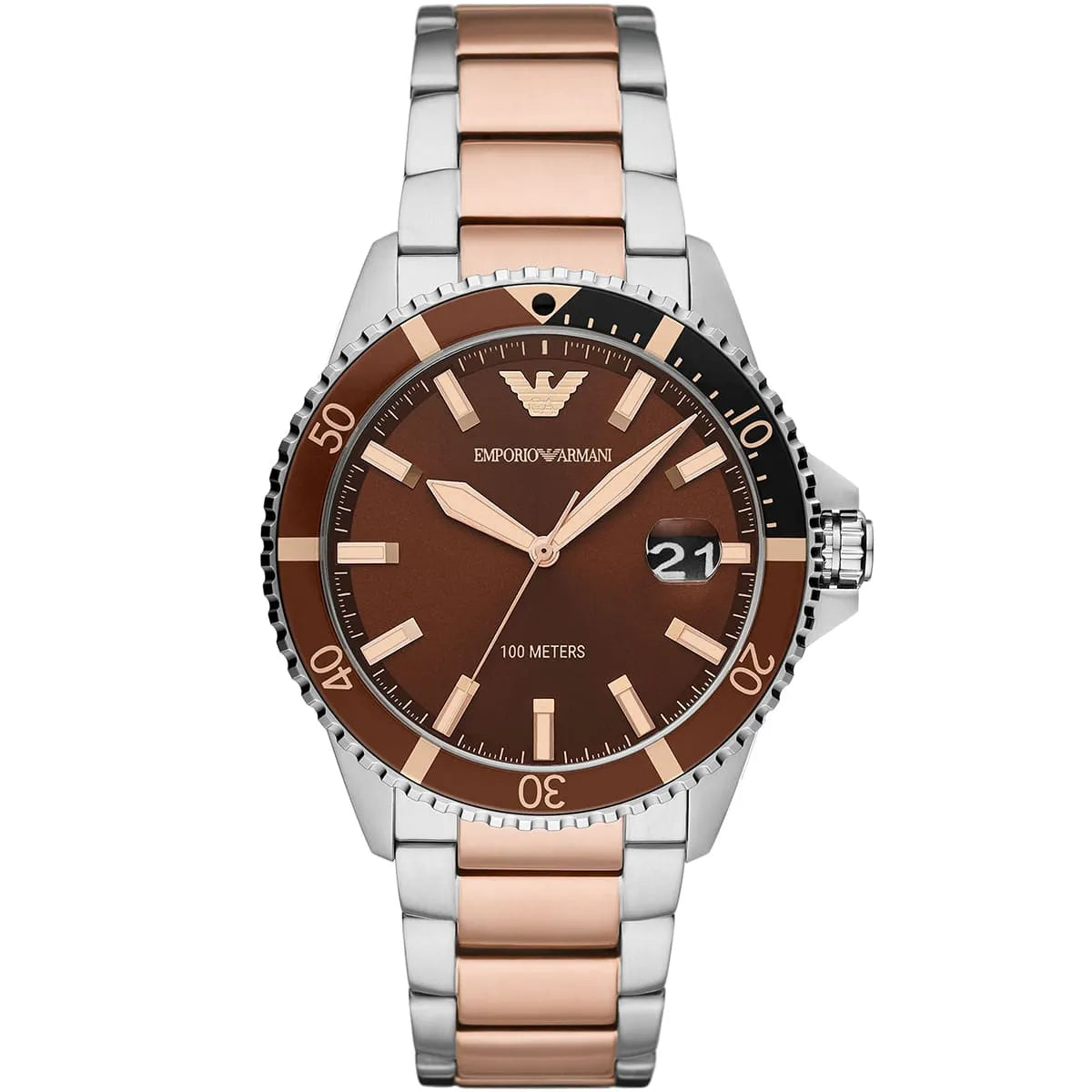Emporio Armani Sea Explorer Two Tone Watch - AR11340