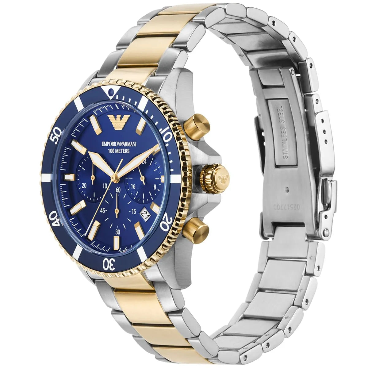 Emporio Armani Diver Chronograph Quartz Blue Dial Watch AR11362