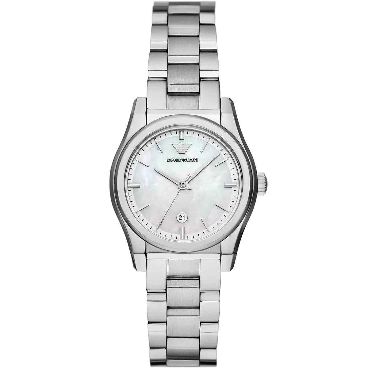 Emporio Armani Federica White MOP Dial Silver Women's Watch - AR11557