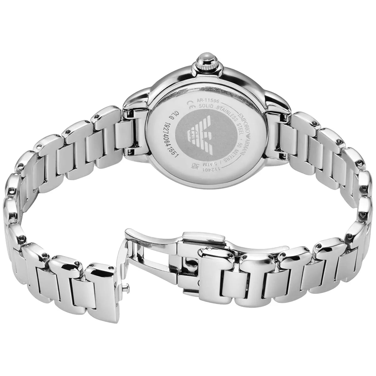 Emporio Armani Mia White MOP Silver Women's Watch - AR11596