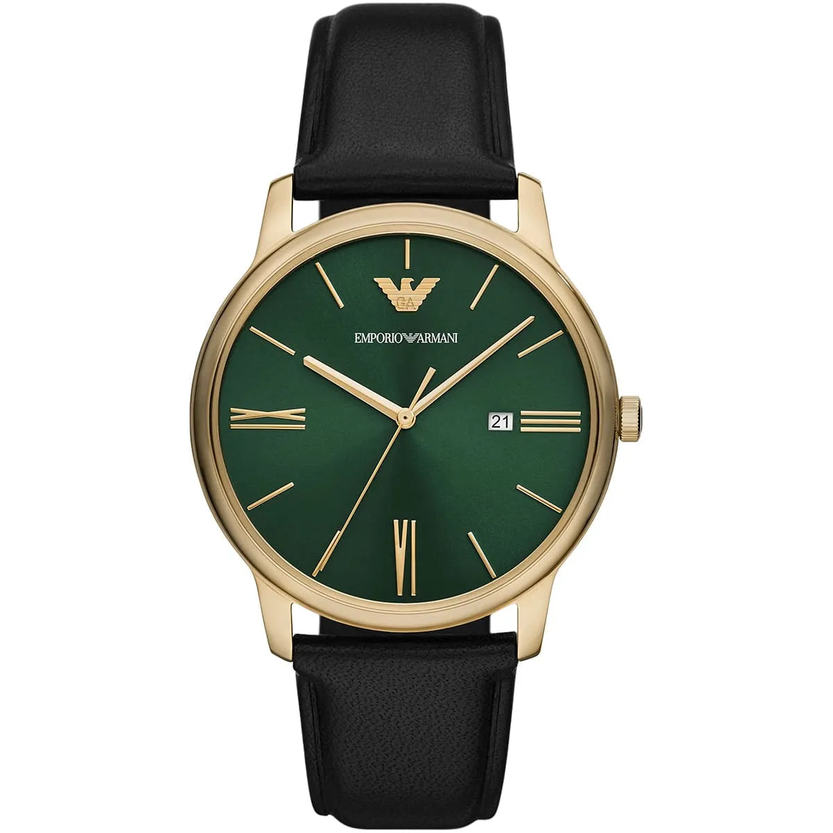 Emporio Armani Green Dial Blac; Watch - AR11601