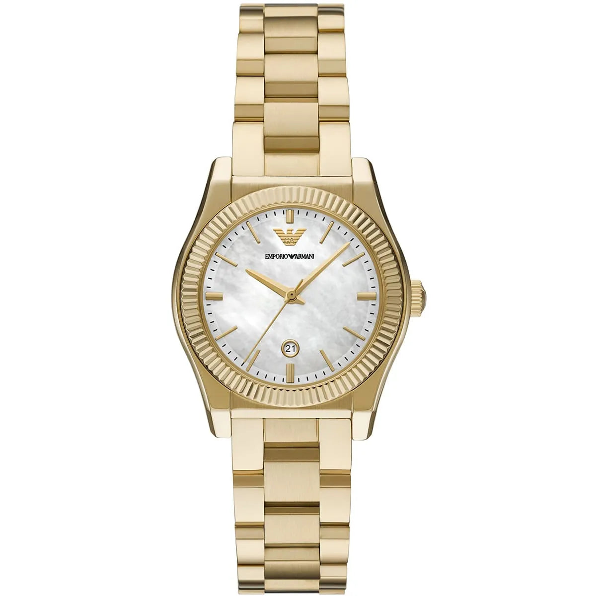 Emporio Armani Three-Hand Date Gold-Tone Stainless Steel Women's Watch - AR11657