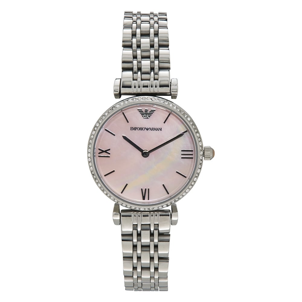 Emporio Armani Pink Mother of Pearl Dial Ladies Watch AR1779