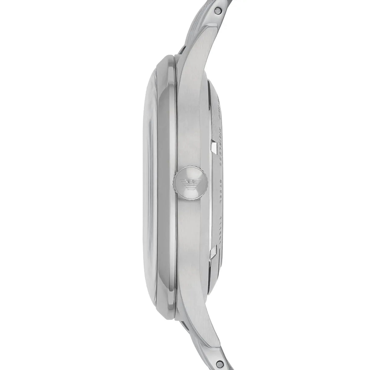 Emporio Armani Meccanico Skeleton Silver Dial Silver Steel Men's Watch AR1945