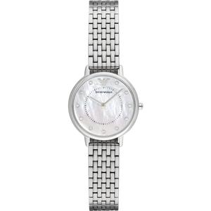 Emporio Armani Mother of Pearl Dial Silver Tone Ladies Watch AR2511