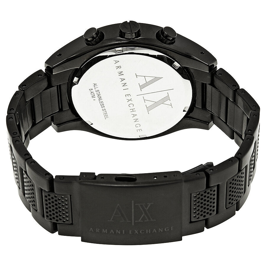 Armani Exchange Chronograph Black Dial Black Ion-plated Men's Watch - AX1605