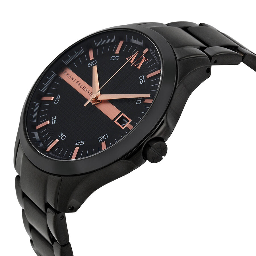 Armani Exchange Hampton Three-Hand Date Black Men's Watch - AX2150