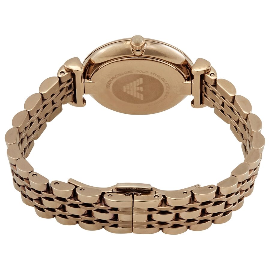 Emporio Armani Gianni T-Bar Crystal Rose Dial Ladies Watch #AR11059 - Dawson Watches #3