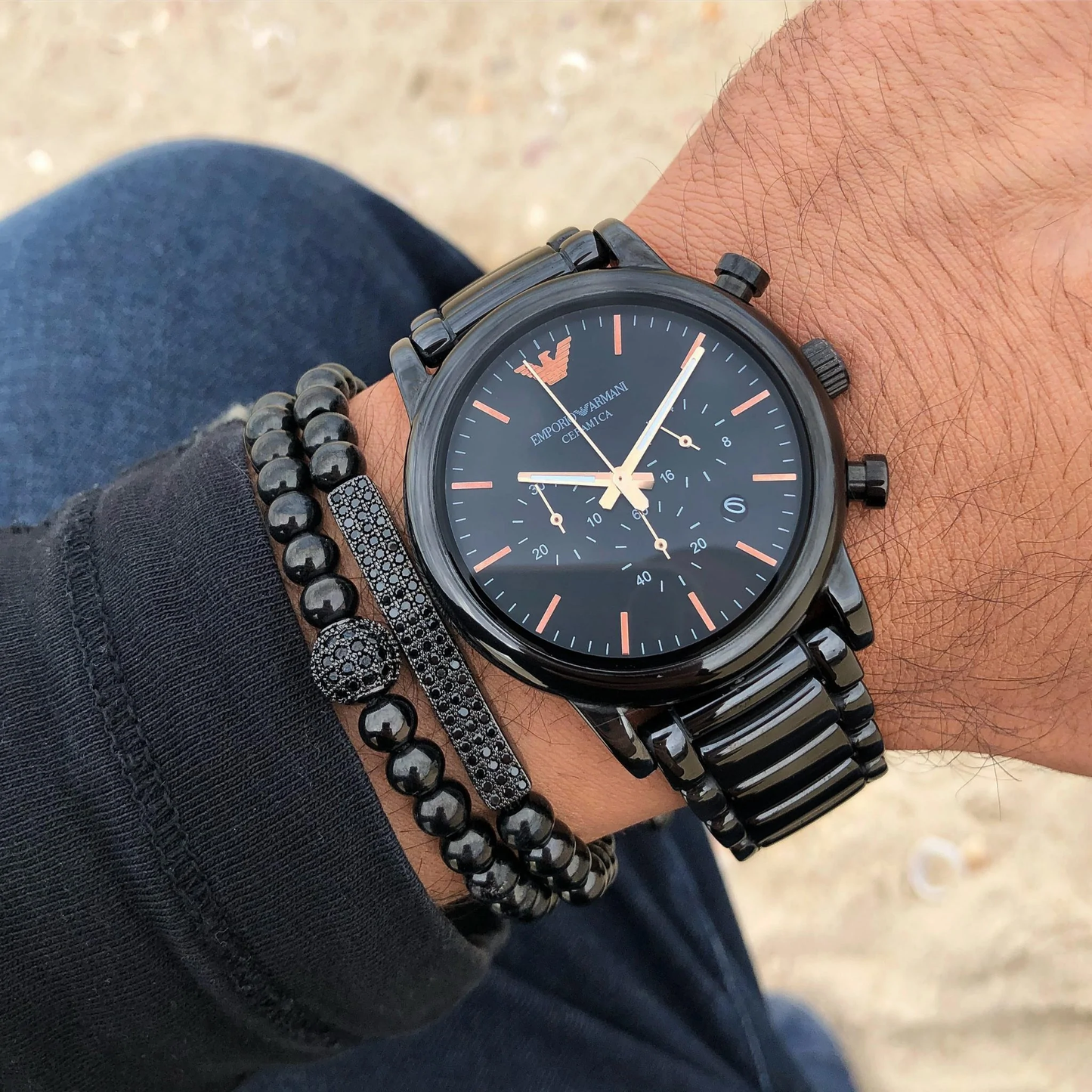 Emporio Armani Luigi Chronograph Black Dial Men's Watch AR1509