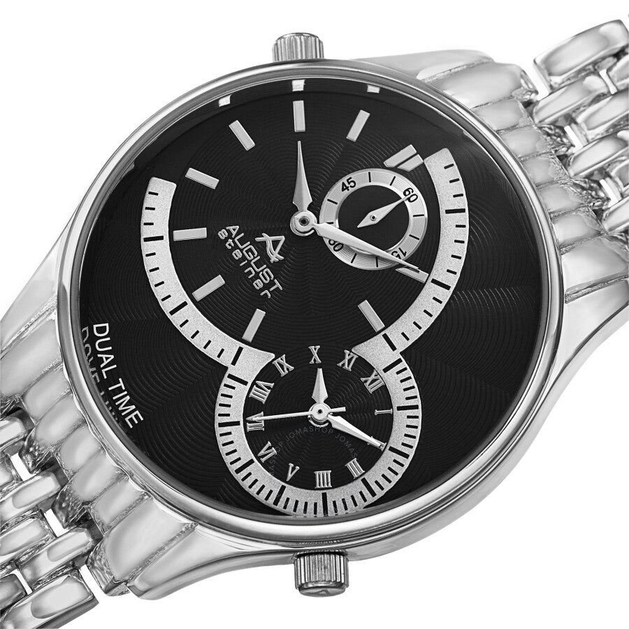 August Steiner Black Dial Men's Watch AS8141SSB - The Watches Men & Co #2