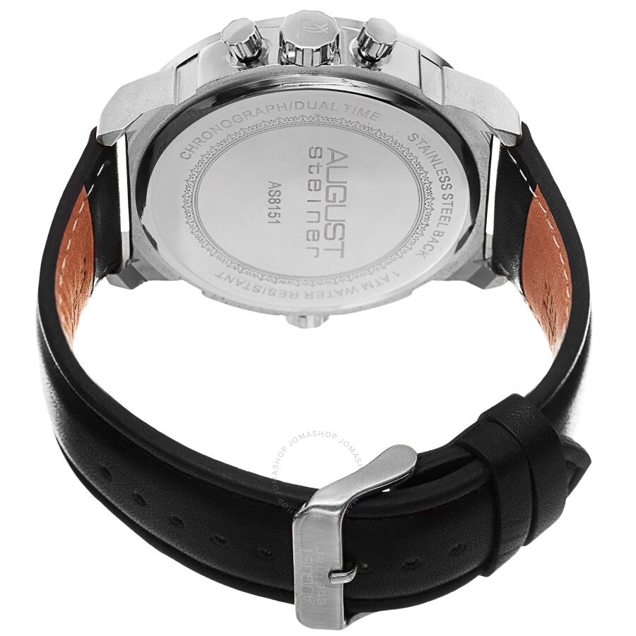 August Steiner Chronograph Quartz Black Dial Men's Watch AS8151SSB - The Watches Men & Co #4