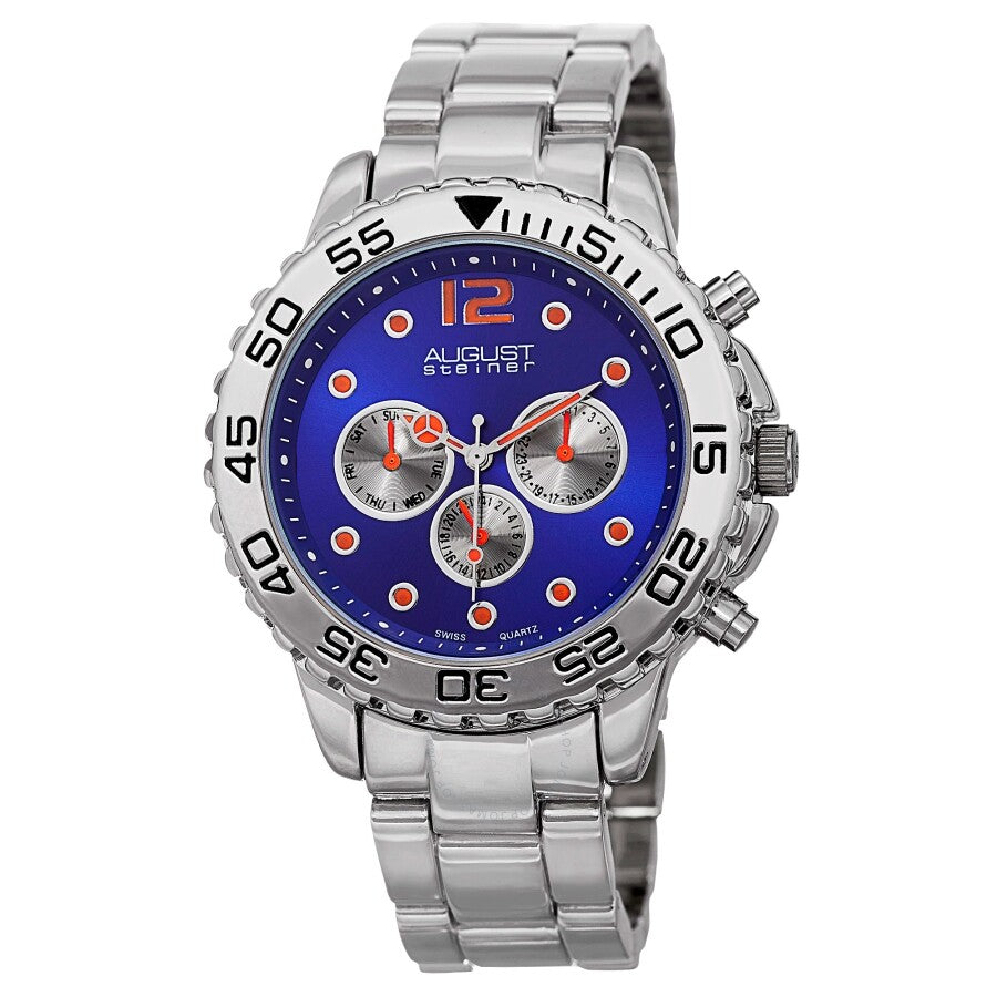 August Steiner Quartz Blue Dial Men's Watch AS8158BU - The Watches Men & Co