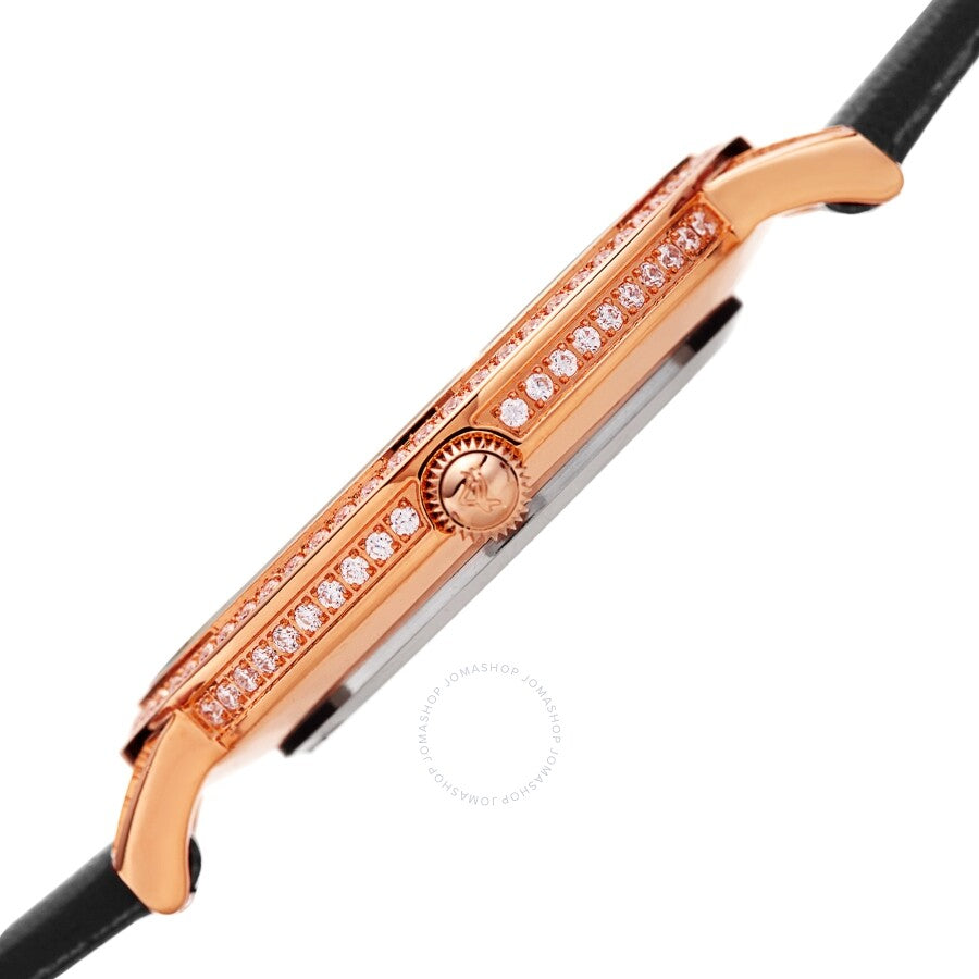 August Steiner Quartz Crystal Black Dial Ladies Watch AS8274BKR - The Watches Men & Co #3