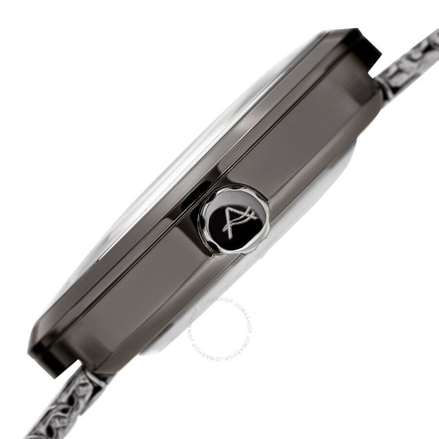 August Steiner Quartz Grey Dial Silver-tone Mesh Men's Watch AS8204SSGN - The Watches Men & Co #3