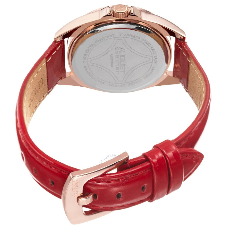 August Steiner Quartz Red Dial Ladies Watch AS8191RD - The Watches Men & Co #4