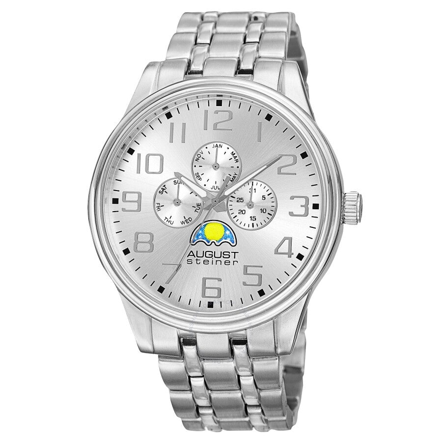 August Steiner Quartz Silver Dial Men's Watch AS8174SS - The Watches Men & Co