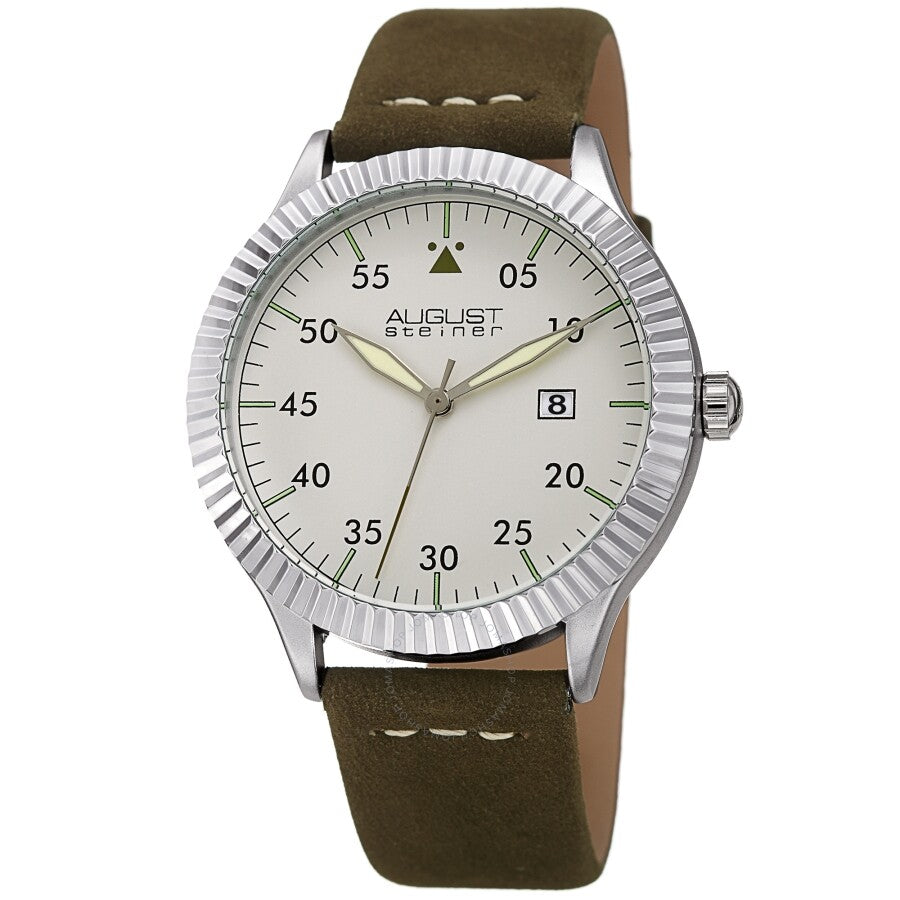 August Steiner Quartz Silver Dial Men's Watch AS8272GN - The Watches Men & Co