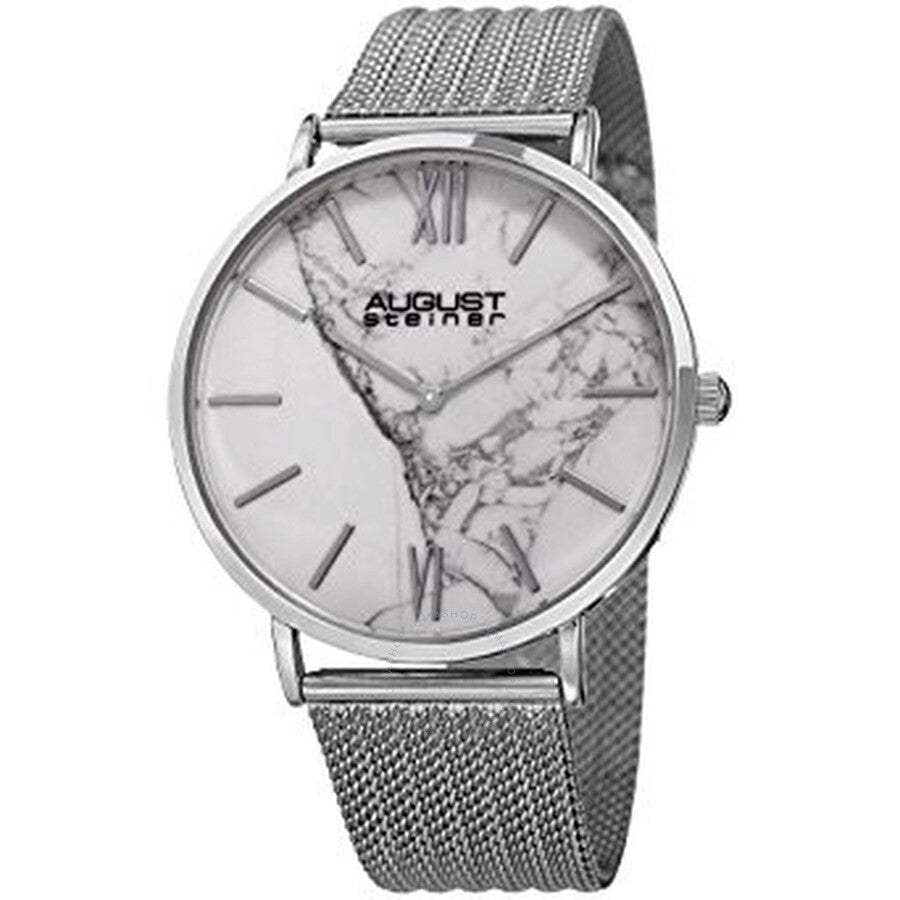 August Steiner White Dial Men's Watch AS8218SS - The Watches Men & Co