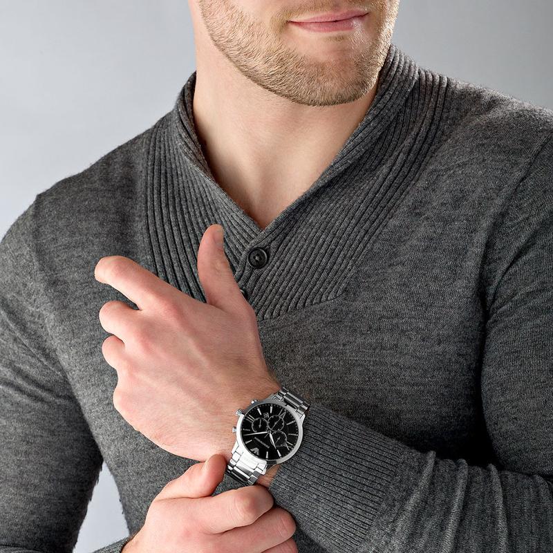 Emporio Armani Giovanni Chronograph Black Dial Water resistance: 50 meters / 165 feet Movement: Quartz