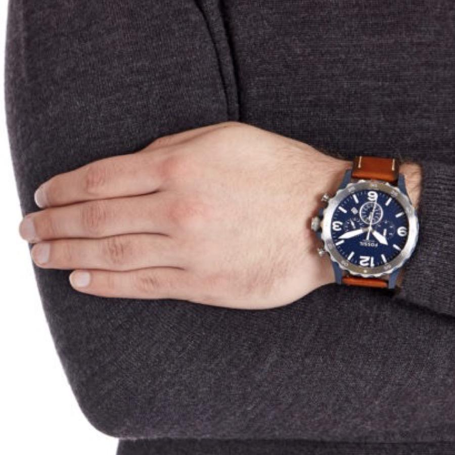 Fossil Nate Navy Blue Dial Men's Chronograph Watch JR1504