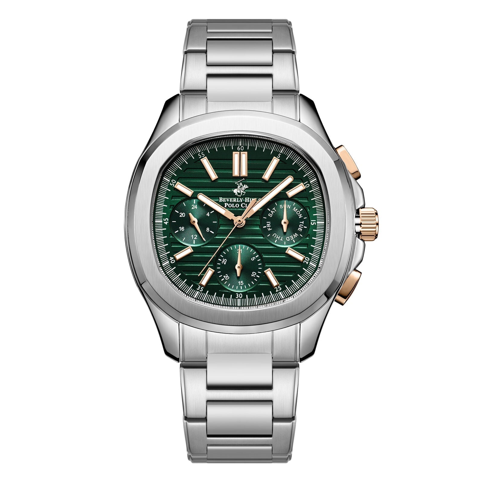 Beverly Hills Polo Club Metallic Stainless Steel Men's Watch - BP3212X.371