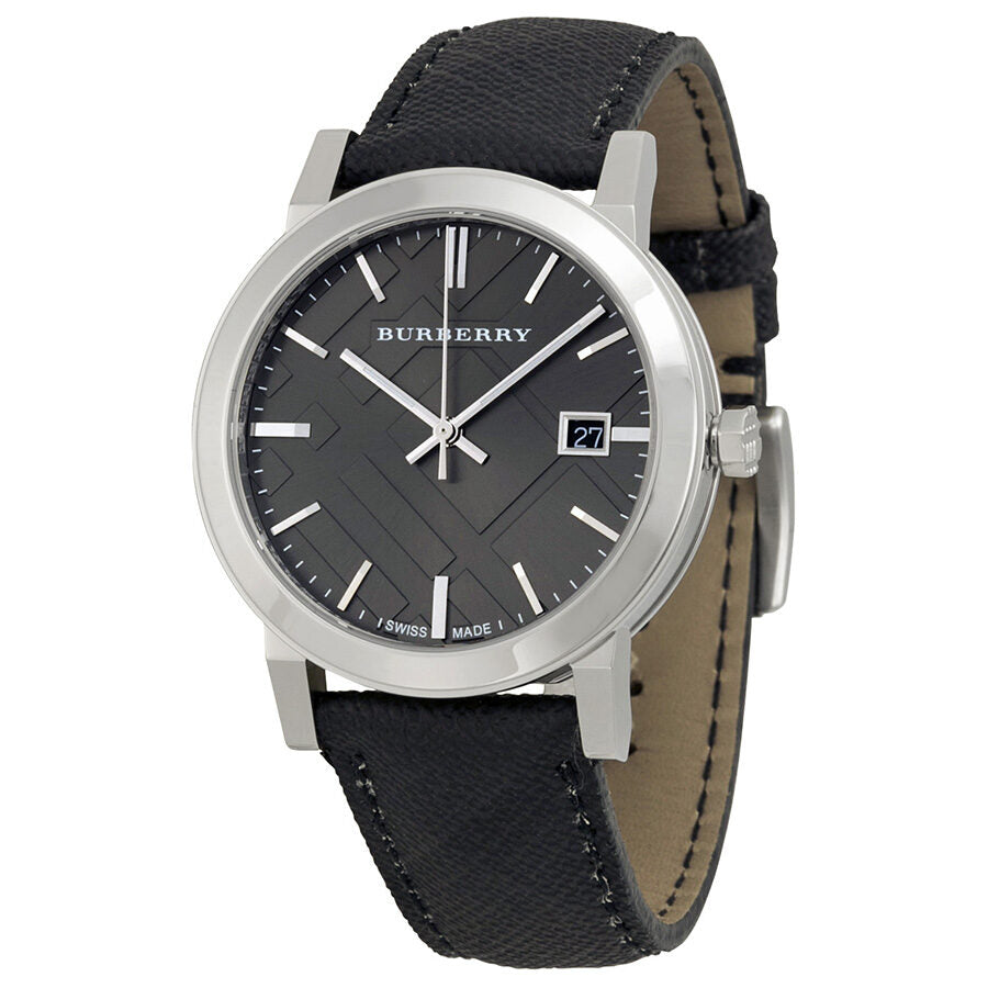 Burberry Grey Dial Black Polyvinyl Strap Men's Watch BU9030 - BigDaddy Watches