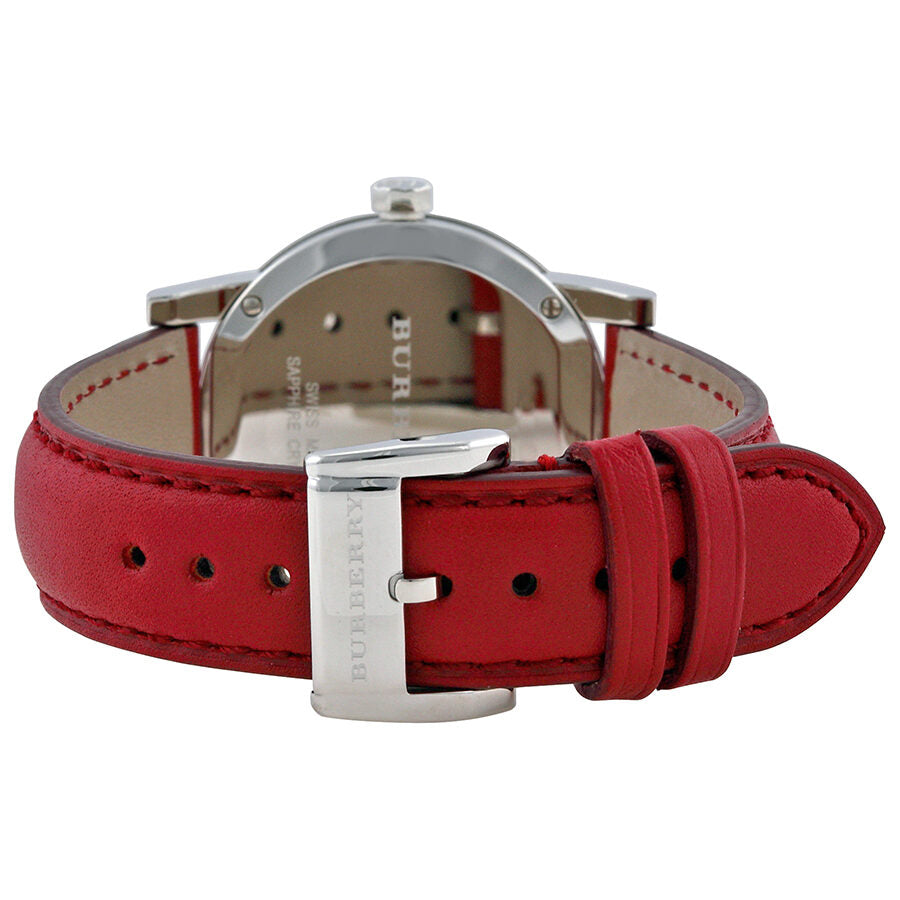 Burberry White Silver Dial Red Leather Ladies Watch BU9129 - BigDaddy Watches #3