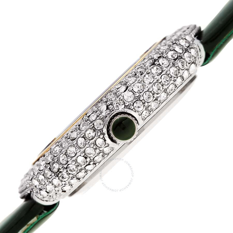 Burgi Diamond Crystal Green Dial Green Leather Ladies Watch BUR199GN - The Watches Men & Co #3